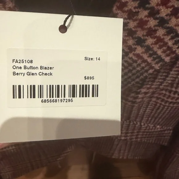 Smythe One Button Blazer, Sz 14 - Picture 3 of 12